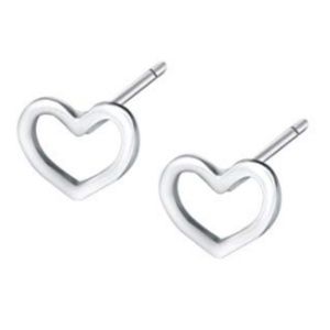Small Heart Earrings - Sterling Silver